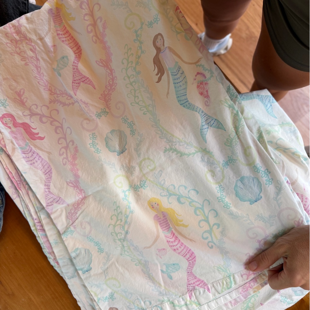 Pottery barn twin sheets mermaid